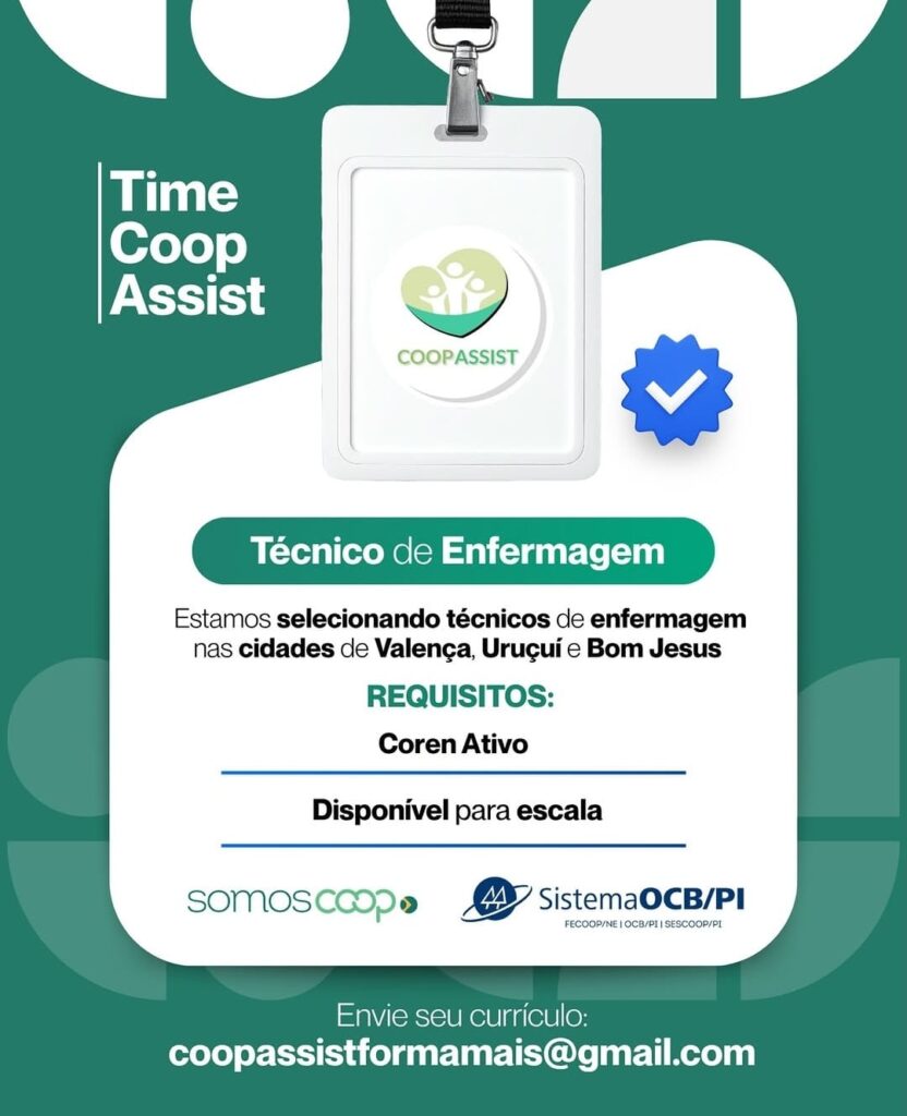 Vaga de emprego para Técnico de Enfermagem