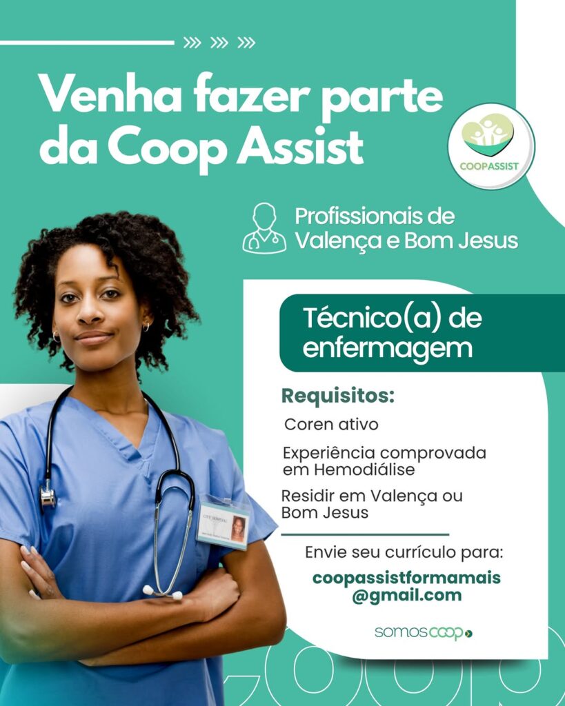 Vaga de emprego para Técnico(a) de Enfermagem