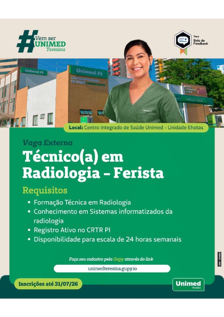 Vaga de emprego para Técnico(a) em Radiologia