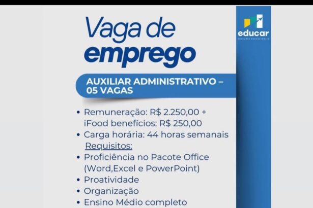 Vagas de emprego para Auxiliar Administrativo