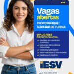 Vagas de emprego para Professor(a) e Auxiliar de Turma