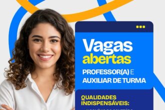 Vagas de emprego para Professor(a) e Auxiliar de Turma