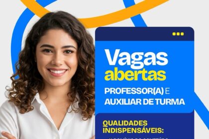 Vagas de emprego para Professor(a) e Auxiliar de Turma