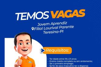 Vaga de emprego para Jovem Aprendiz