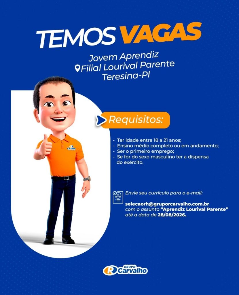 Vaga de emprego para Jovem Aprendiz