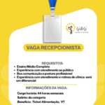 Vaga de emprego para Recepcionista