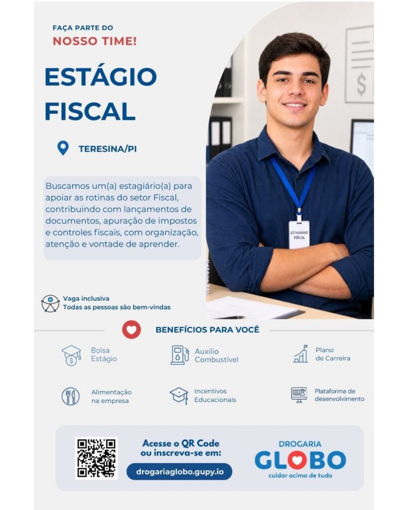 Vaga de Estágio para Fiscal