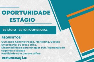 Vaga de Estágio para Setor Comercial