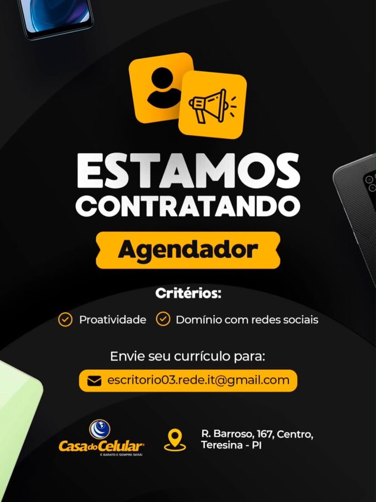Vaga de emprego para Agendador