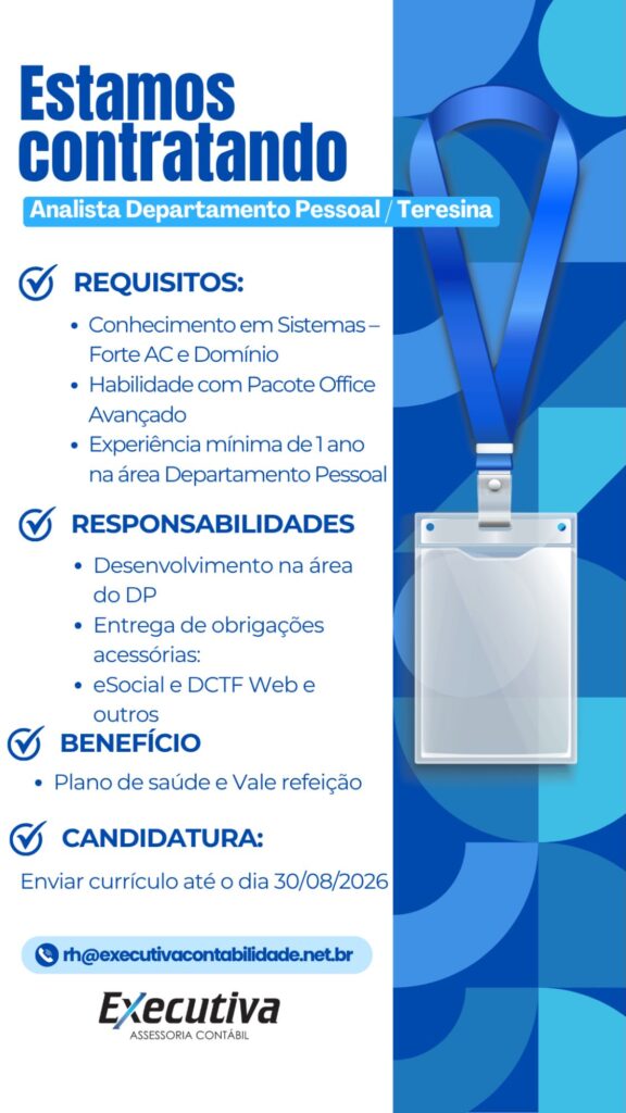 Vaga de emprego para Analista de DP