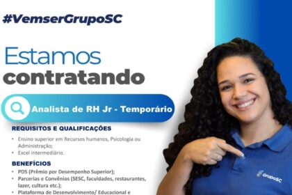 Vaga de emprego para Analista de RH JR