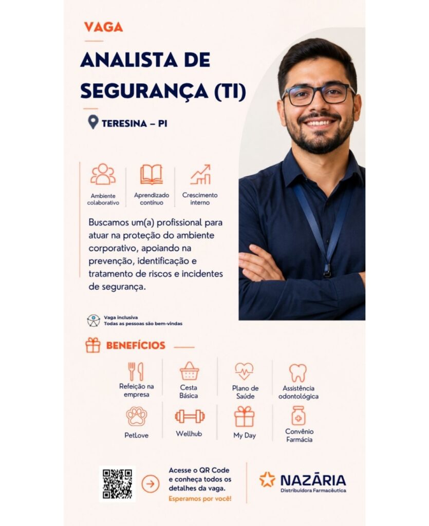 Vaga de emprego para Analista de Segurança (TI)
