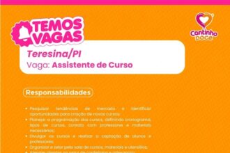 Vaga de emprego para Assistente de Curso