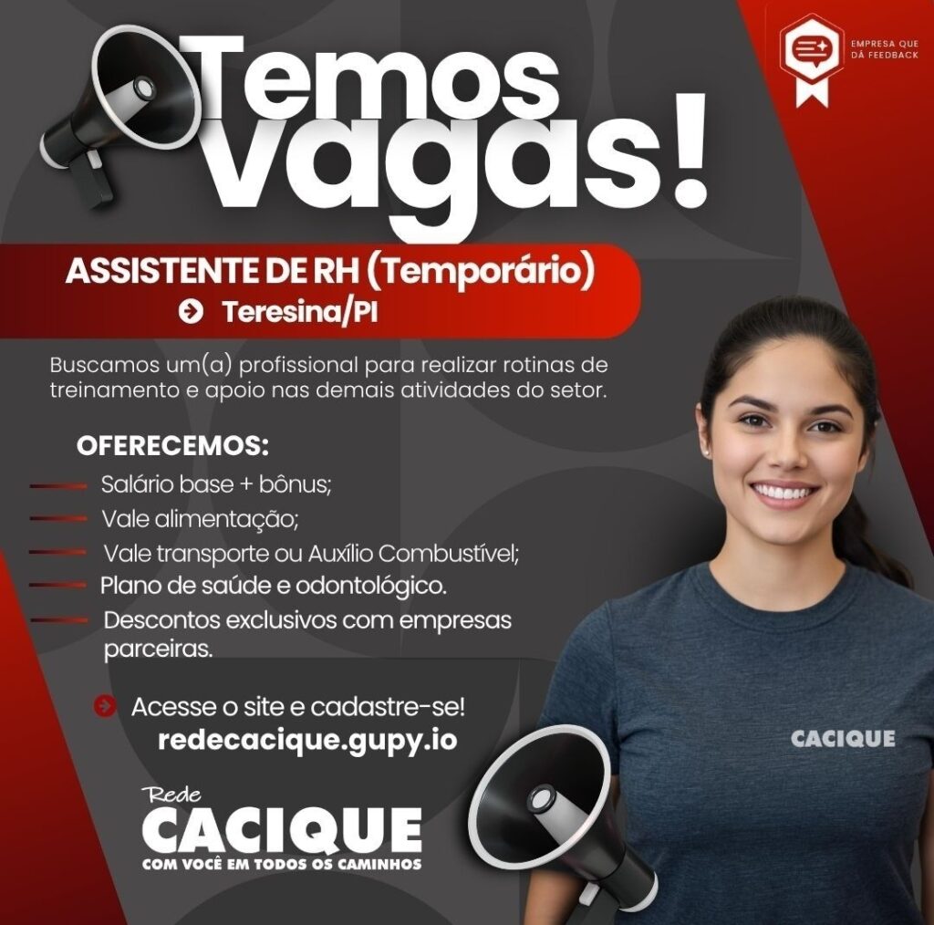 Vaga de emprego para Assistente de RH