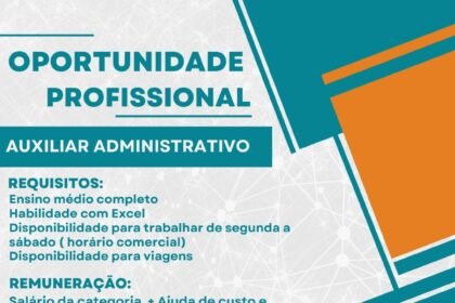 Vaga de emprego para Auxiliar Administrativo