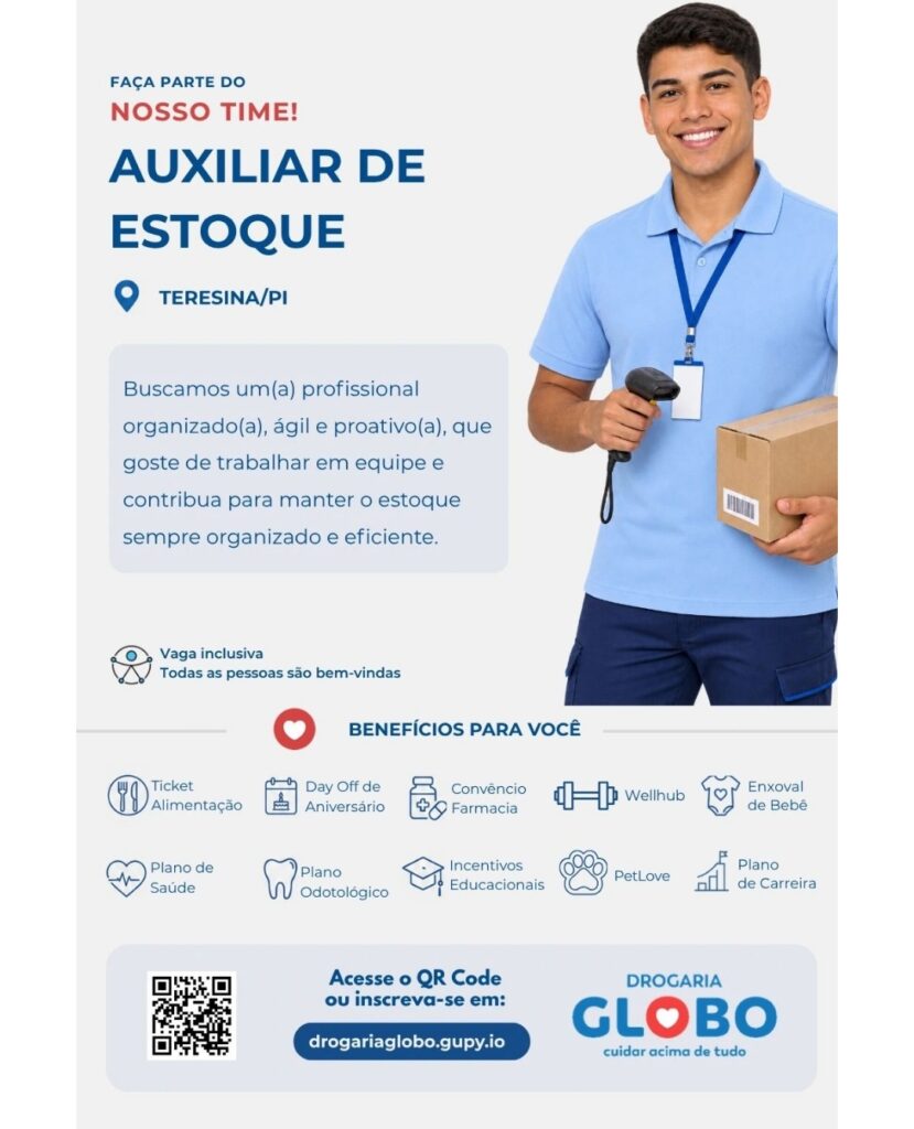 Vaga de emprego para Auxiliar de Estoque