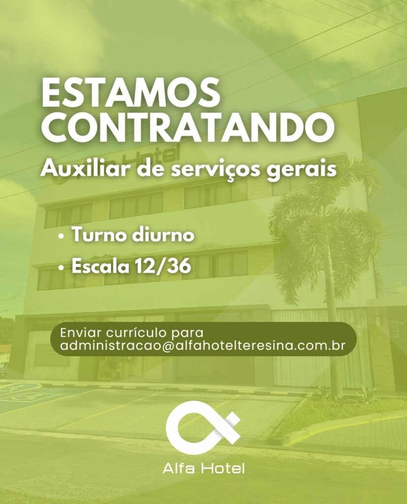 Vaga de emprego para Auxíliar de Serviços Gerais em Teresina