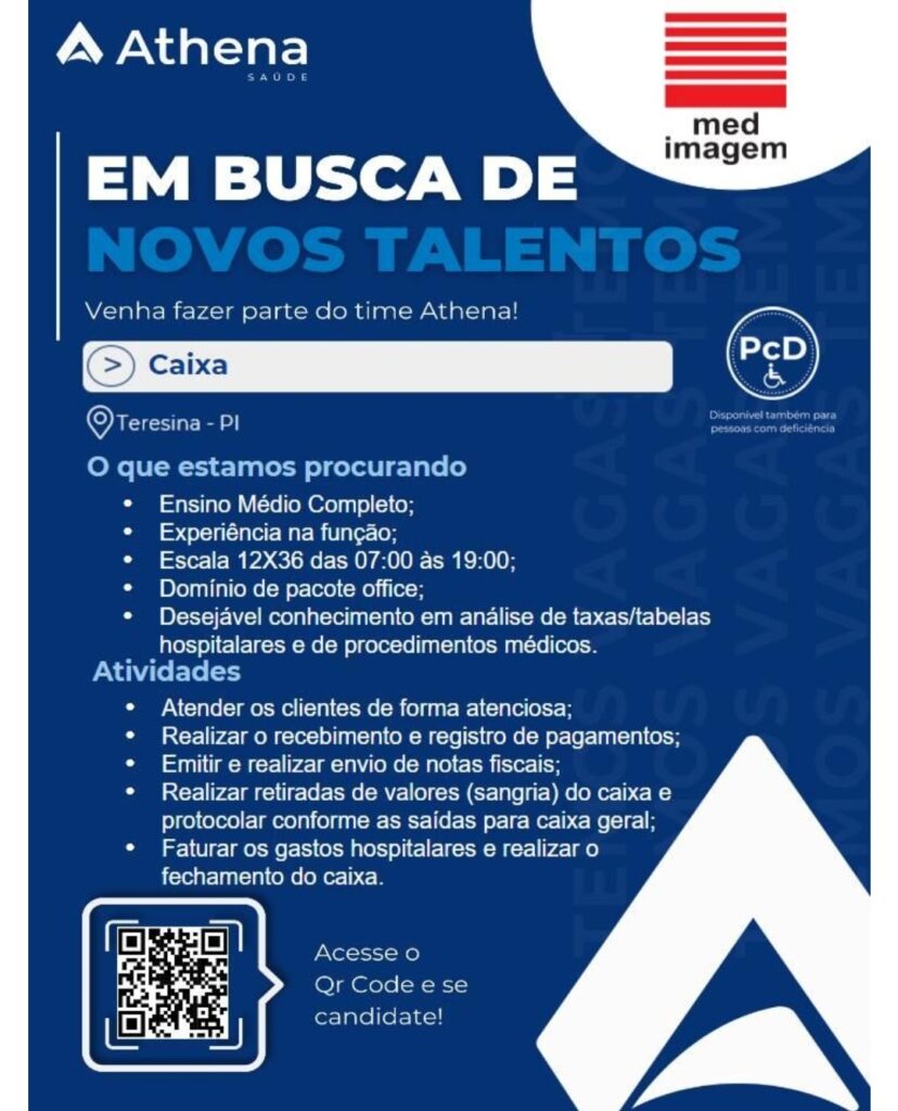 Vaga de emprego para Caixa