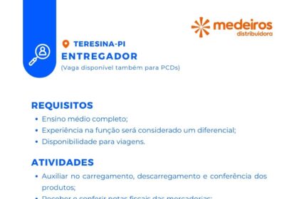Vaga de emprego para Entregador