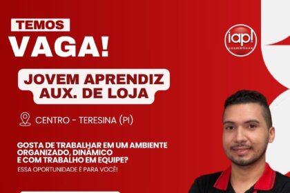 Vaga de emprego para Jovem Aprendiz