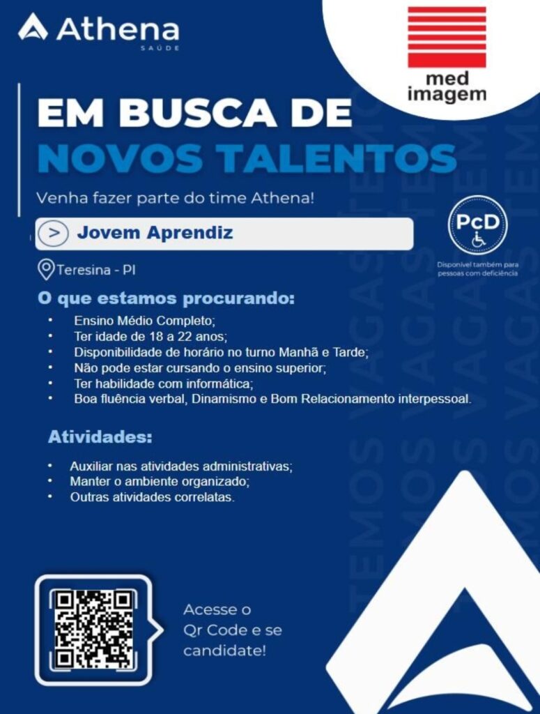 Vaga de emprego para Jovem Aprendiz