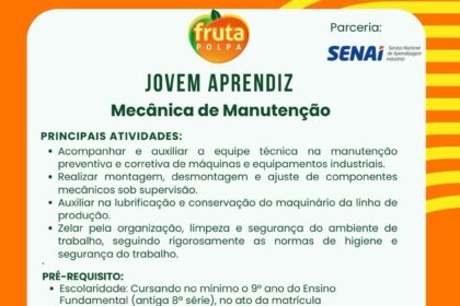 Vaga de emprego para Jovem Aprendiz