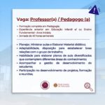 Vaga de emprego para Professor(a) Pedagogo(a)