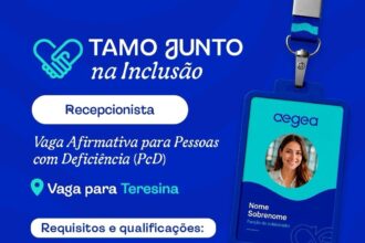 Vaga de emprego para Recepcionista