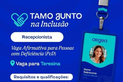 Vaga de emprego para Recepcionista