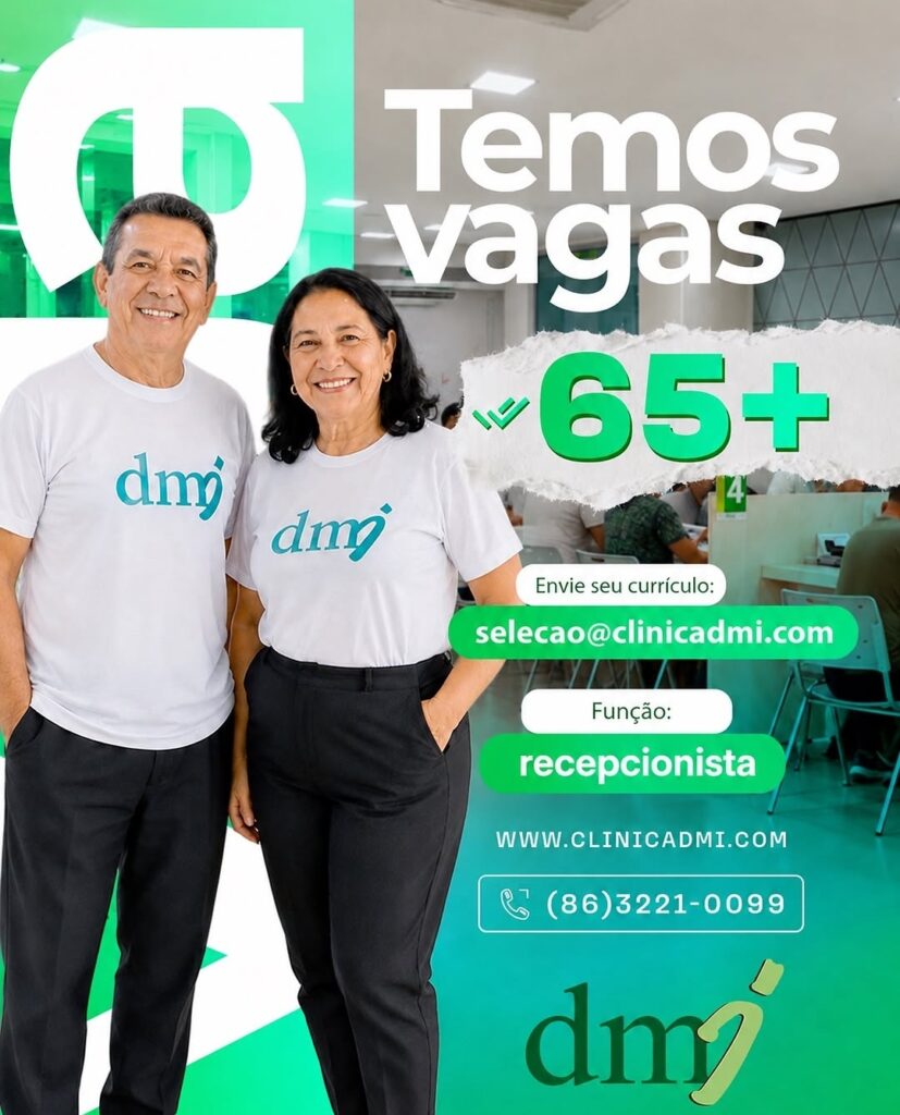 Vaga de emprego para Recepcionista