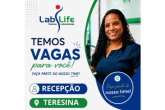 Vaga de emprego para Recepcionista