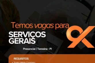 Vaga de emprego para Serviços Gerais