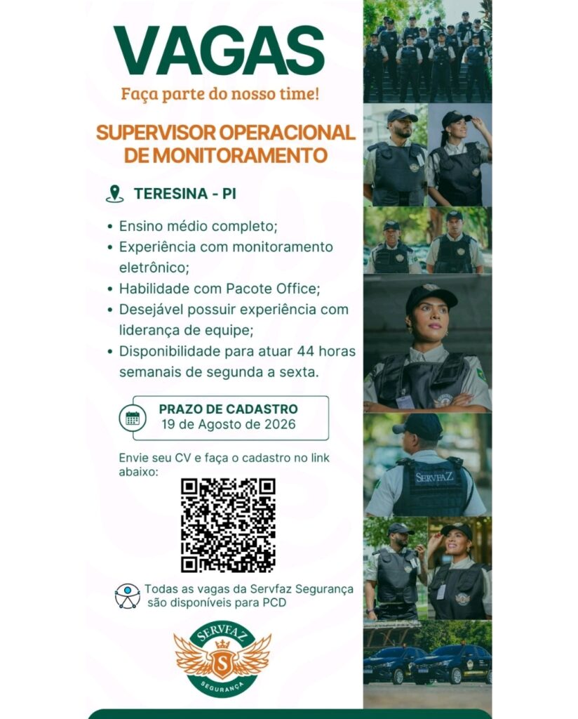 Vaga de emprego para Supervisor Operacional de Monitoramento