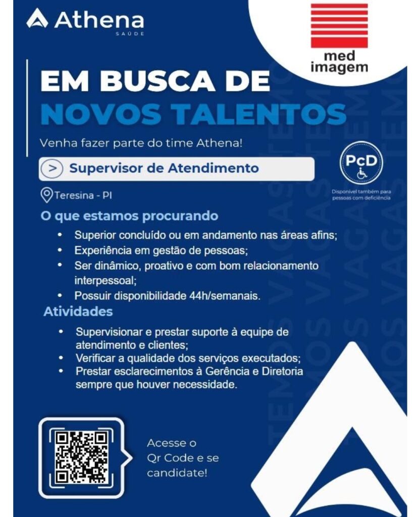 Vaga de emprego para Supervisor de Atendimento