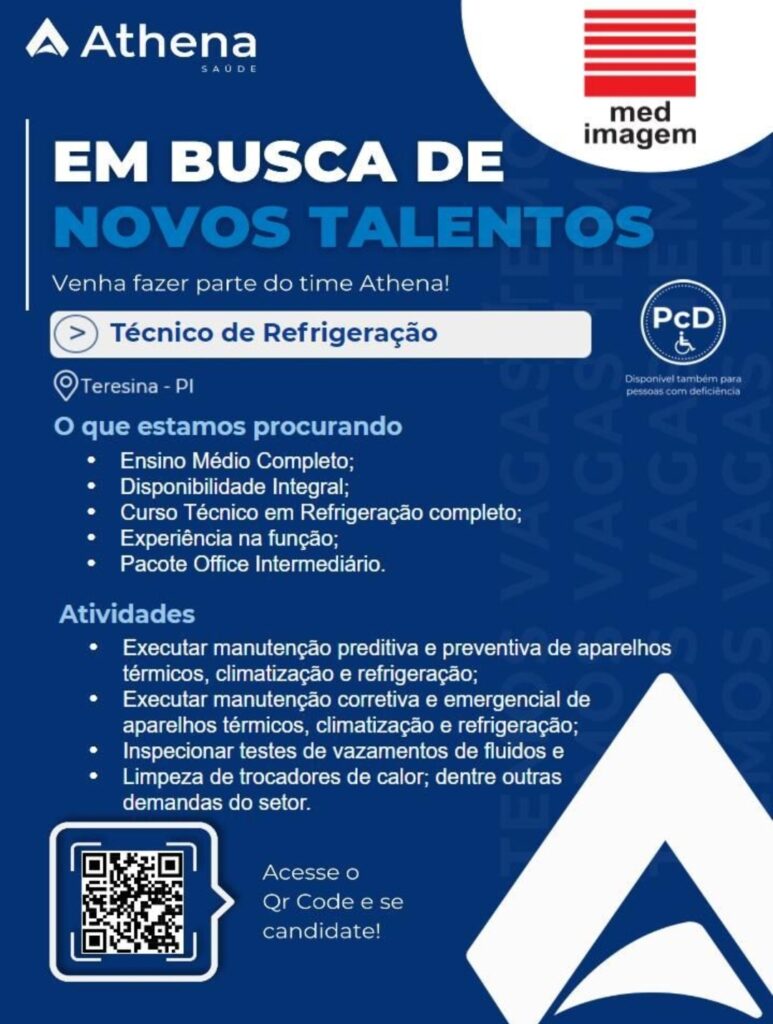 Vaga de emprego para Técnico de Refrigeração