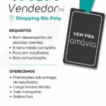 Vaga de emprego para Vendedor