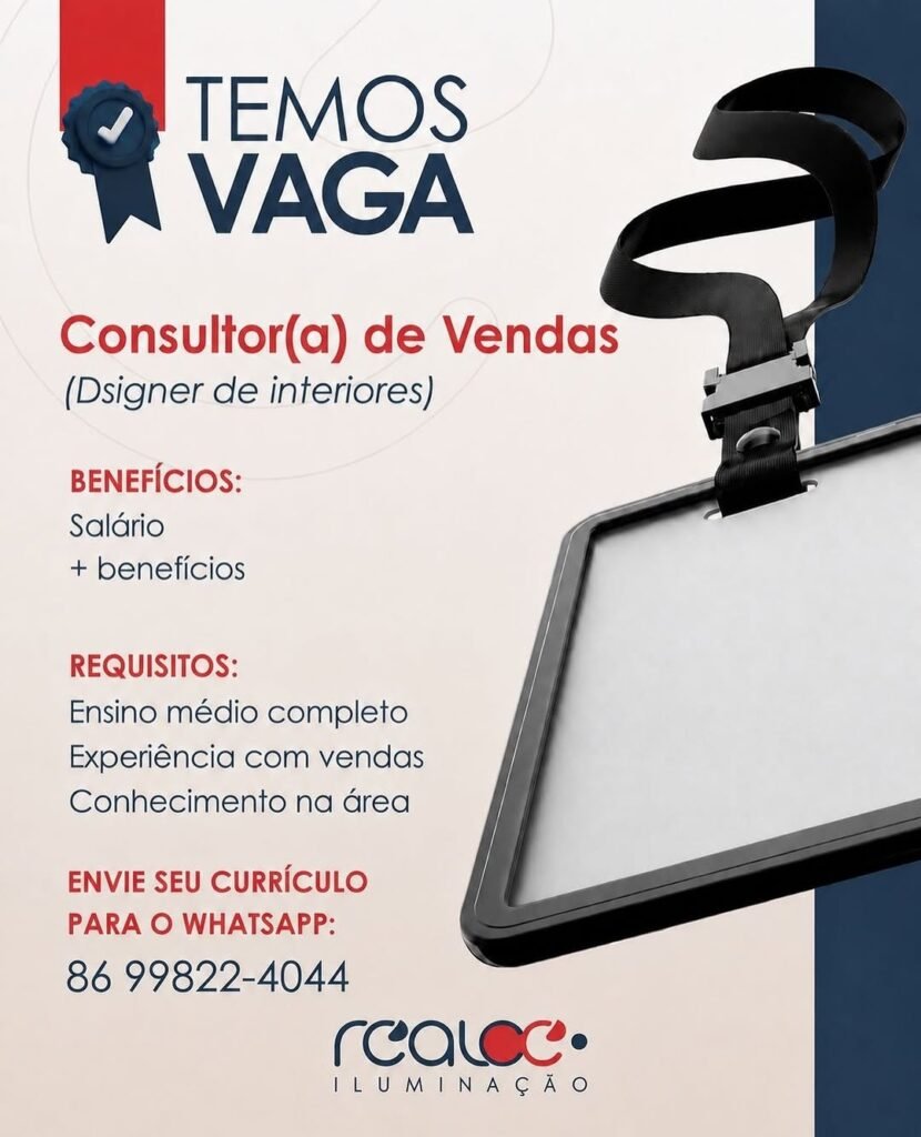 Vaga para Consultor(a) de Vendas em Teresina
