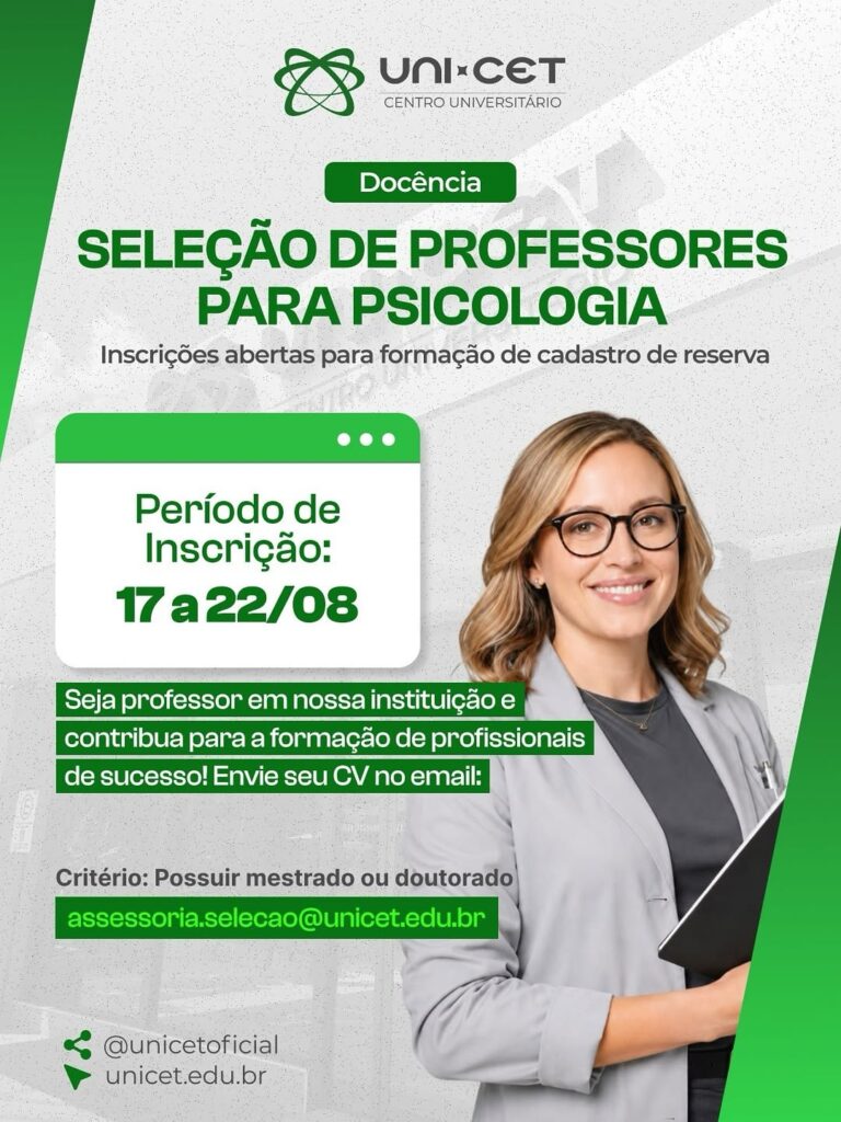 Vagas de emprego para Professor de Psicologia