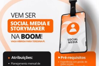 Vagas de emprego para Social Media e Storymaker