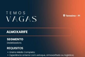 Vaga de emprego para Almoxarife