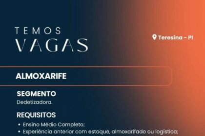 Vaga de emprego para Almoxarife
