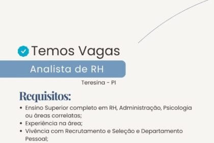 Vaga de emprego para Analista de RH