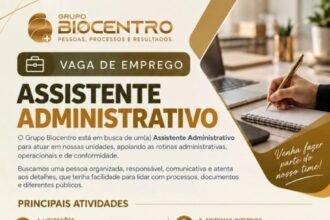 Vaga de emprego para Assistente Administrativo