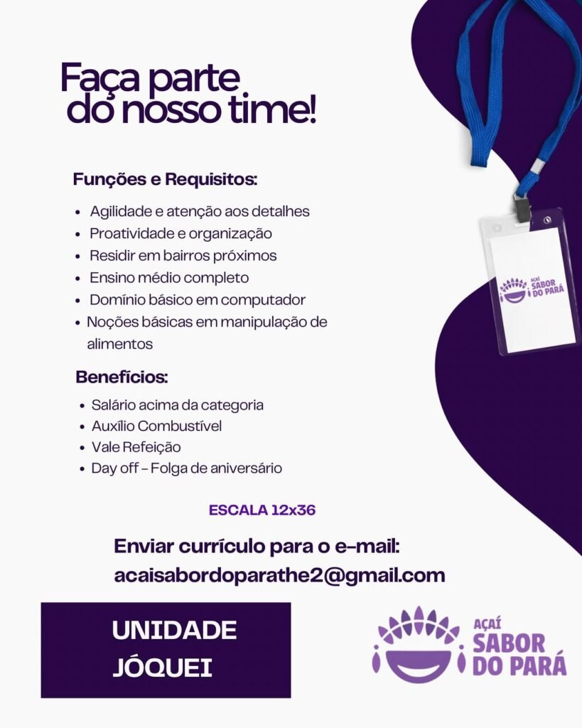 Vaga de emprego para Atendente