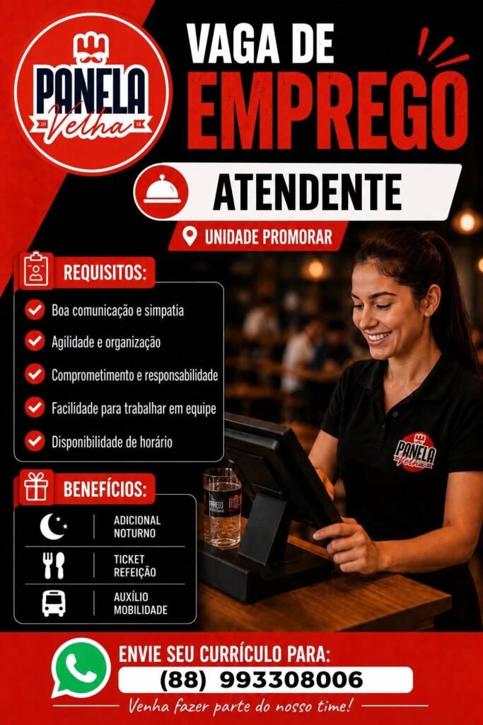 Vaga de emprego para Atendente (Promorar)
