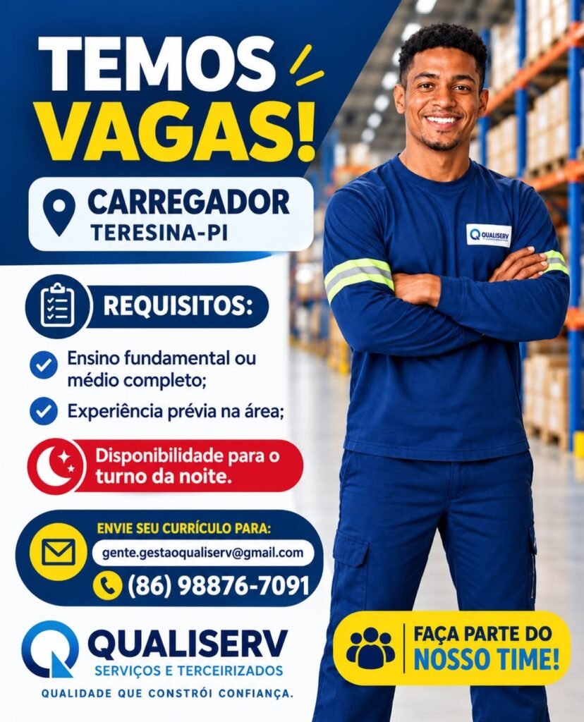 Vaga de emprego para Carregador