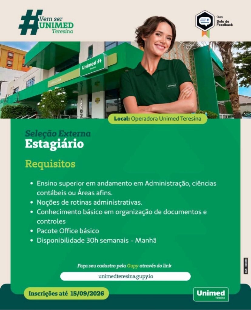Vaga de emprego para Estagiário