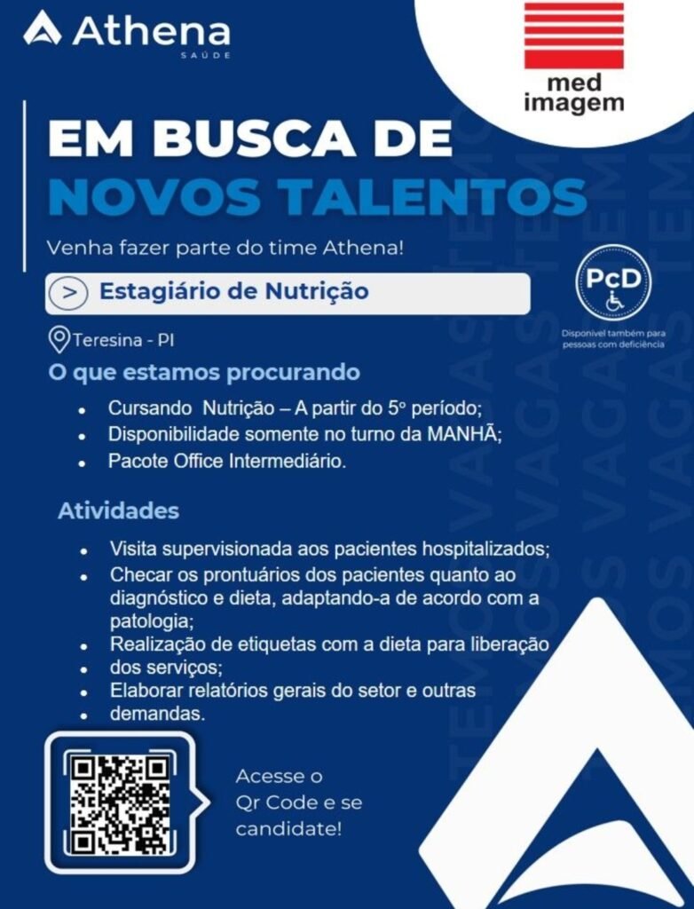 Vaga de Estágio para Nutrição