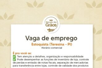 Vaga de emprego para Estoquista