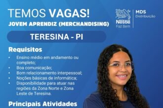 Vaga de emprego para Jovem Aprendiz